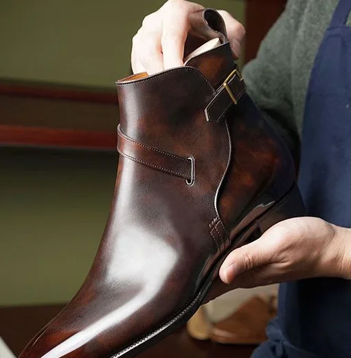 

2020 Men's Shoes New Fashion Handmade Pu Leather Classic Buckle Boots Low Heel Stylish Casual Formal Chelsea Boots Zapatos 4M871