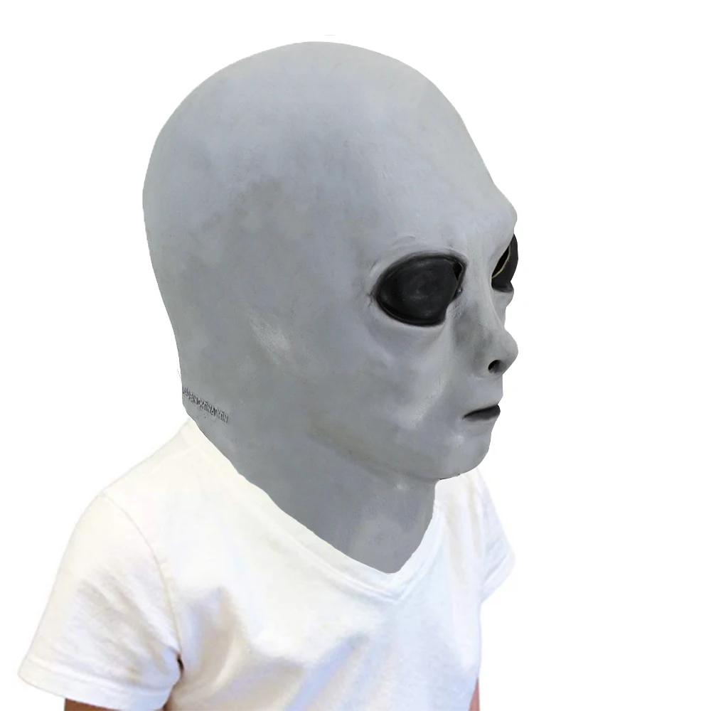 Чужой маскарадные латексные маски светится в темноте UFO Alien космического