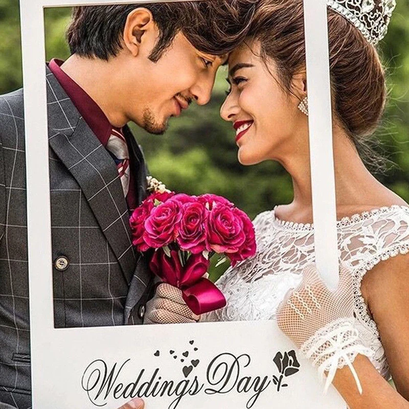 Birthday Photo Booth Frame Happy Photobooth Props Party Decor Anniversary Supplies |