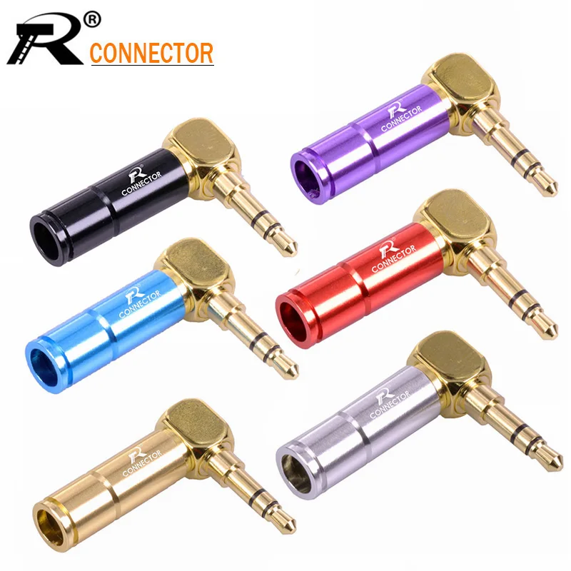 10 шт./лот прямоугольный 3 5 мм стерео 3-полюсный штекер проводной разъем