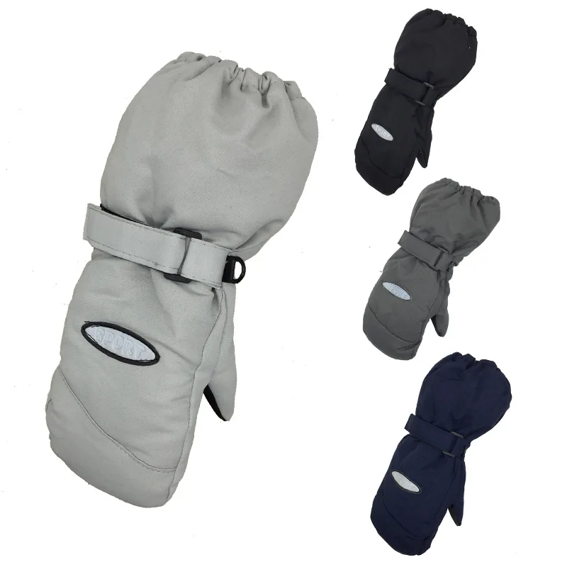 

Winter Children's Ski Gloves Thickened Baby Plus Velvet Warm Windproof Outdoor Sports Mitten Non-slip Hiking Gloves For Kids