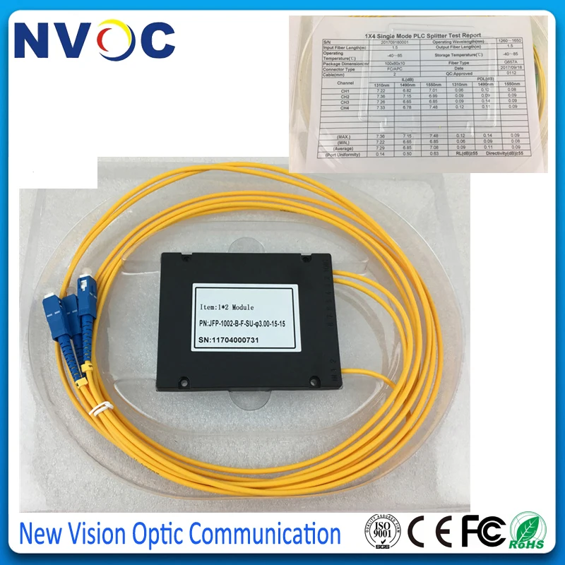 1x4 ABS коробка PLC сплиттер модуль 1*4 SM 2 0 мм 1 м FC/LC/ST/SC/UPC APC FTTH GEPON волоконно-оптический