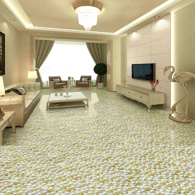 

Floor Sticker Waterproof Ultra HD Huge Jewelry Luxury High-end Villa 3d Floor Self Adhesive PVC Wallpaper