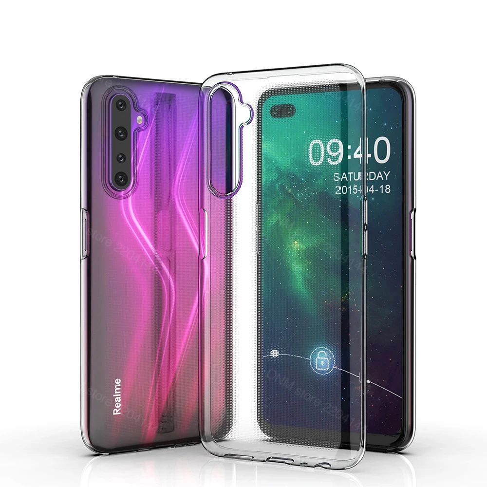 Чехол Realme 6 5 3 Pro TPU силиконовый прозрачный чехол Бампер Мягкий для 6i 5i 3i 5S X50m X50 XT X2 C1
