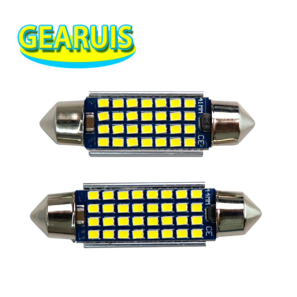 50 шт. CANBUS 3 Вт светодиодный festoon c5w 44 мм 32 SMD 41 28 smd 2016 светильник для автомобиля