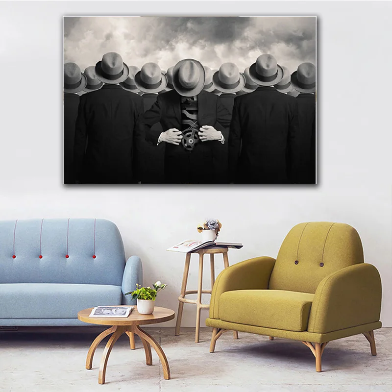 Холст для живописи абстрактная Скандинавская плакаты портреты и принты Черный