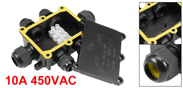 B 131x104x37mm 6-Way Uxcell водонепроницаемый внутренний, наружный кабель втулка электрическая распределительная коробка с клеммной полосой DIY Защита питания корпус - Цвет: B 131x104x37mm 6-Way