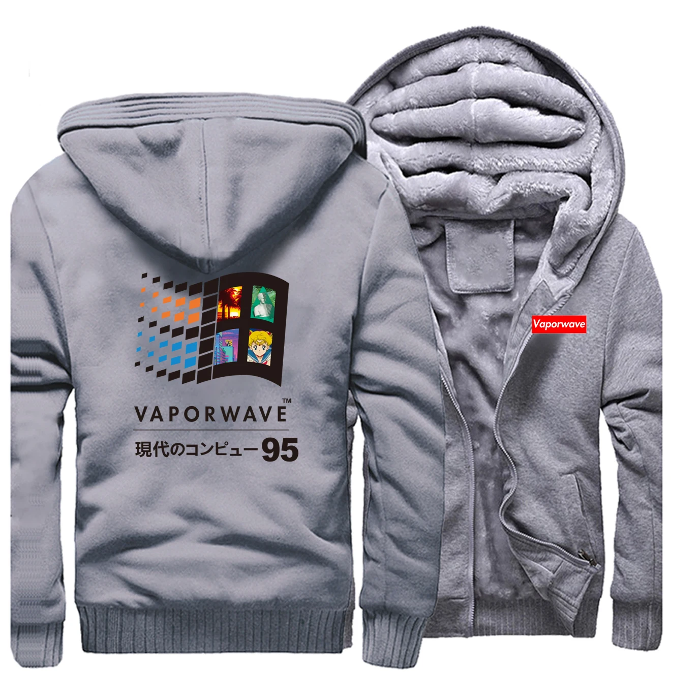

Japanese Anime Zipper Coat Harajuku Streetwear Aesthetic Vaporwave Vintage Hoodies Thick Sweatshirt Mens Casual Hip Hop Jacket