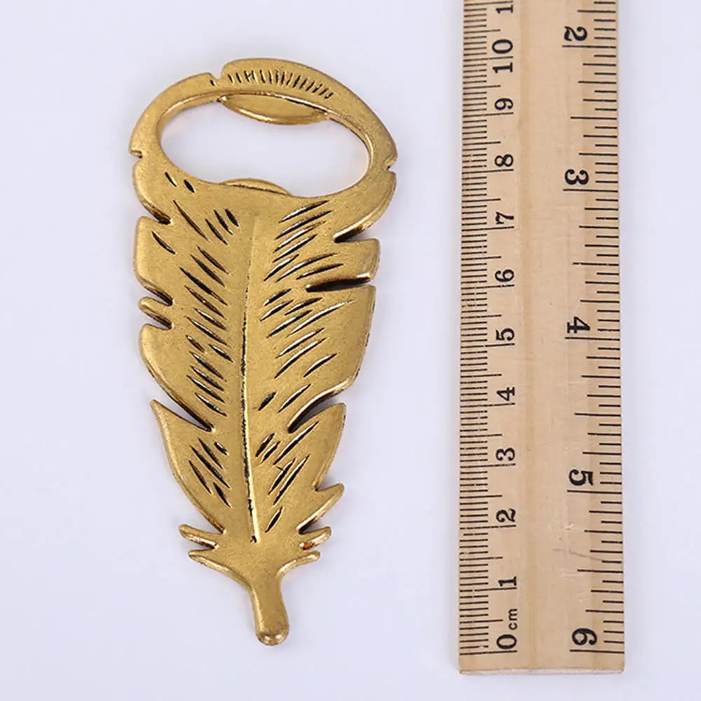 

5pcs Retro Creative Bottle Opener Feather Design Beer Bottle Opener Alloy Openers Bar Party Craft Gift Kitchen Tools