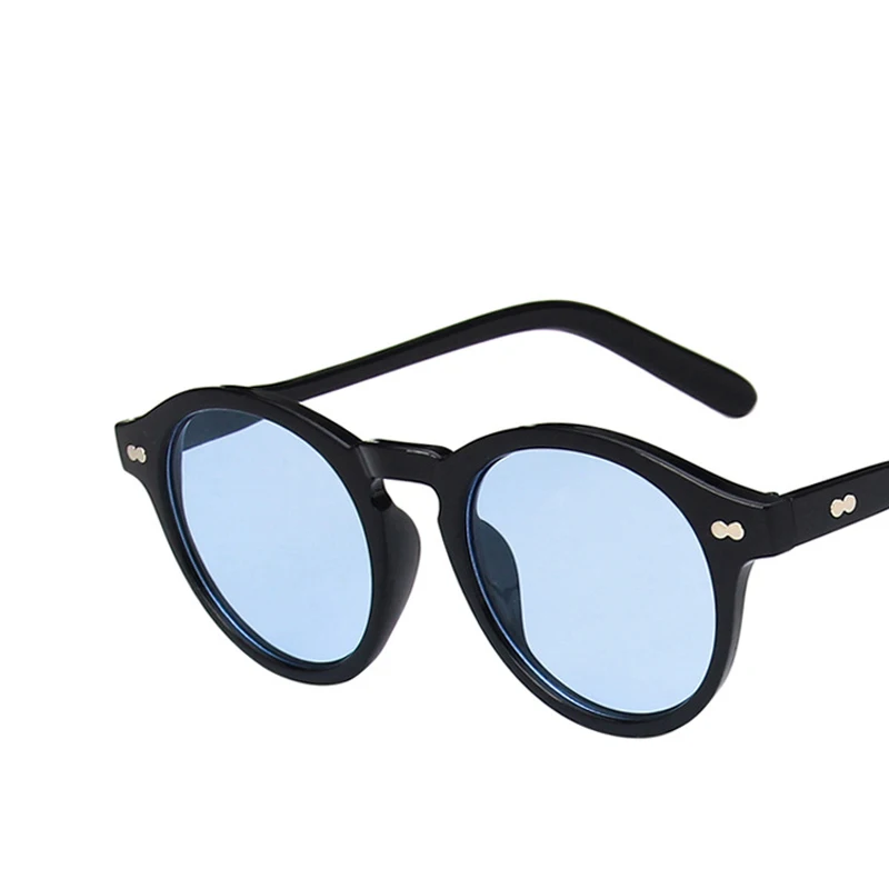 

Round Frame Women Men Sunglasses Yellow Blue Tan Lens UV400 Eye Protection Girl Sexy Ladies Fashion Outdoor Eyewear