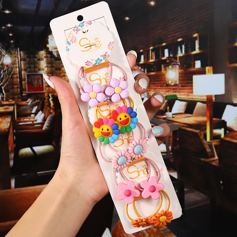 

Винья милый и игривый животный Узор Набор веревочек для головы эластичная резинка для волос Детский галстук для волос мультяшная голова Ве...