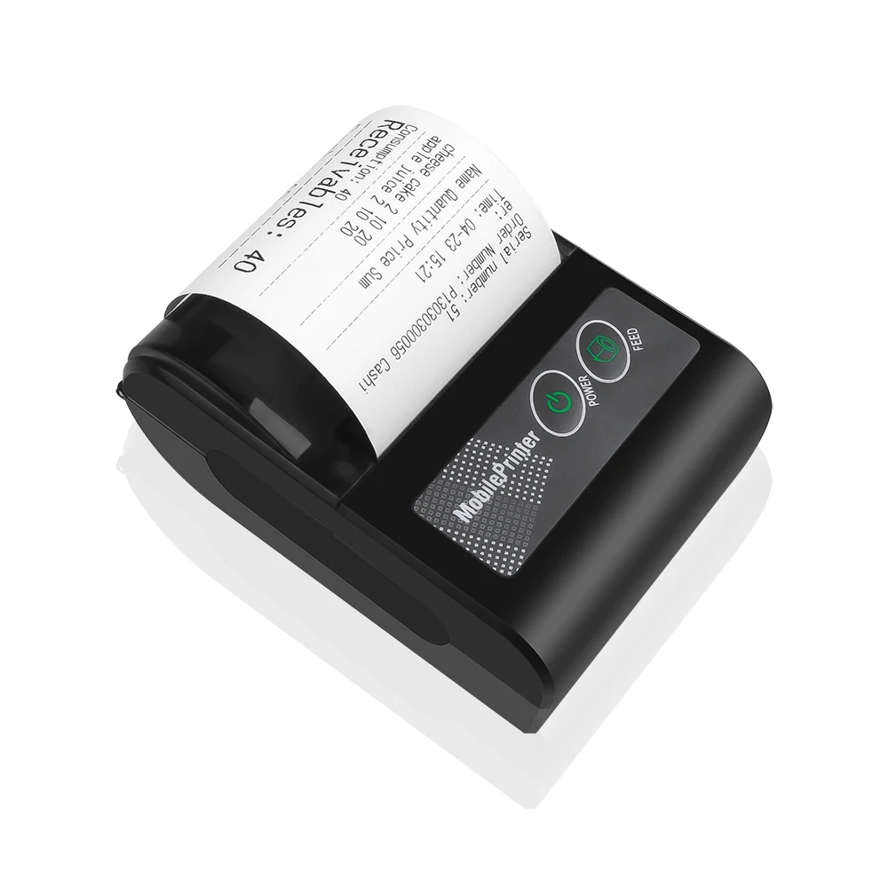 Портативный мини Bluetooth термальный принтер Карманный небольшой размер легко носить с собой беспроводной печати 58 мм квитанция для Windows Android IOS - Цвет: GZM5816