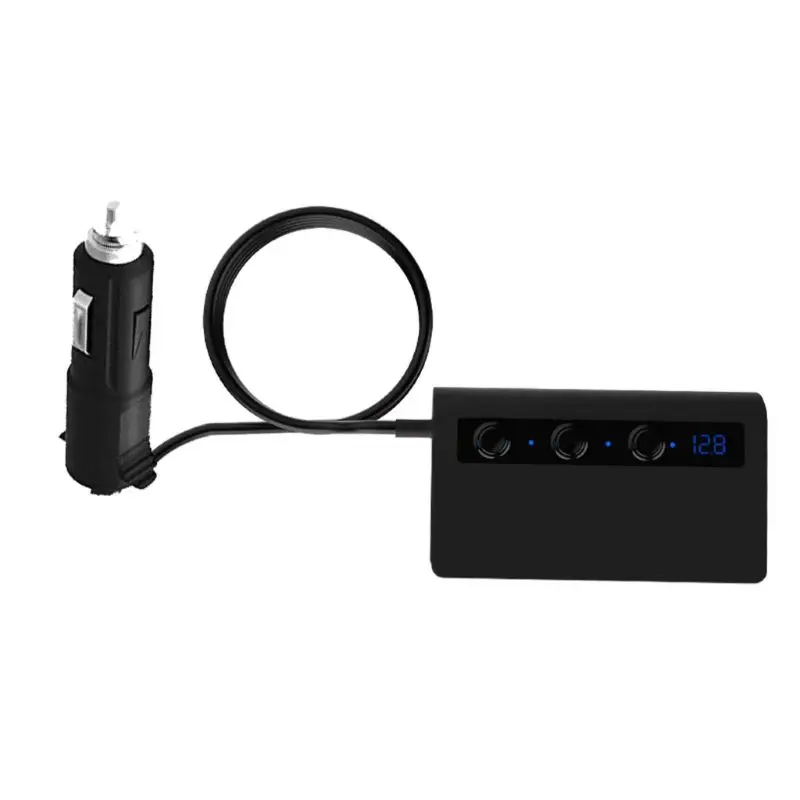 12 V/24 V 3x Разветвитель Прикуривателя QC 3,0 4x USB Зарядное устройство светодиодный вольтметр 95AF