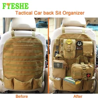 tactical multi function car back seat organizer sports accessory storage pockets military package outdoor molle seat cover bag