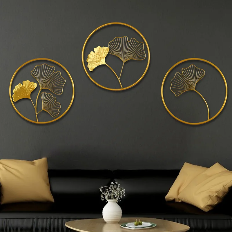 

Nordic Ginkgo Leaf Wall Hanging Creative Living Room Porch Background Wall Decoration Three-Dimensional Wall Pendant