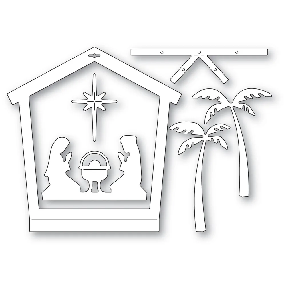

Wishing House Frame Cutting Dies New 2021 Diy Molds Scrapbooking Paper Making Crafts Template Handmade Decoration
