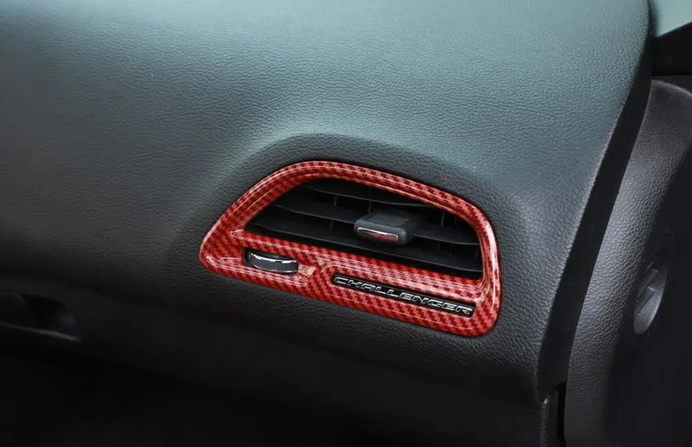 

Air Conditioning Outlet Cover Trim AC Vent Decoration for Dodge Challenger 2015 2016 2017 2018 2019 2020 2021 Car Accessories