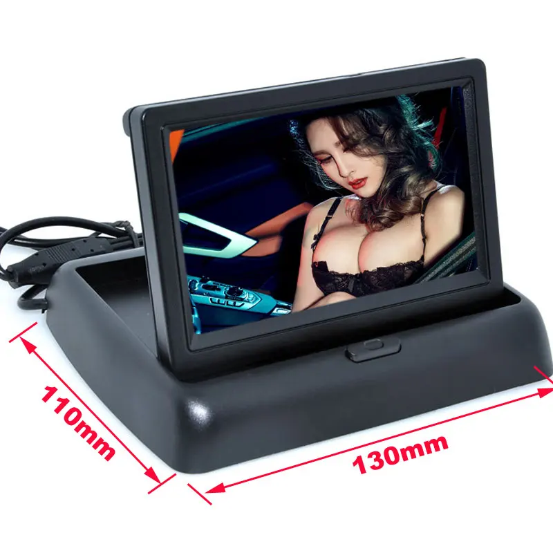 Складной 4 3 дюймовый TFT ЖК дисплей автомобильный DVD плеер цветной монитор заднего