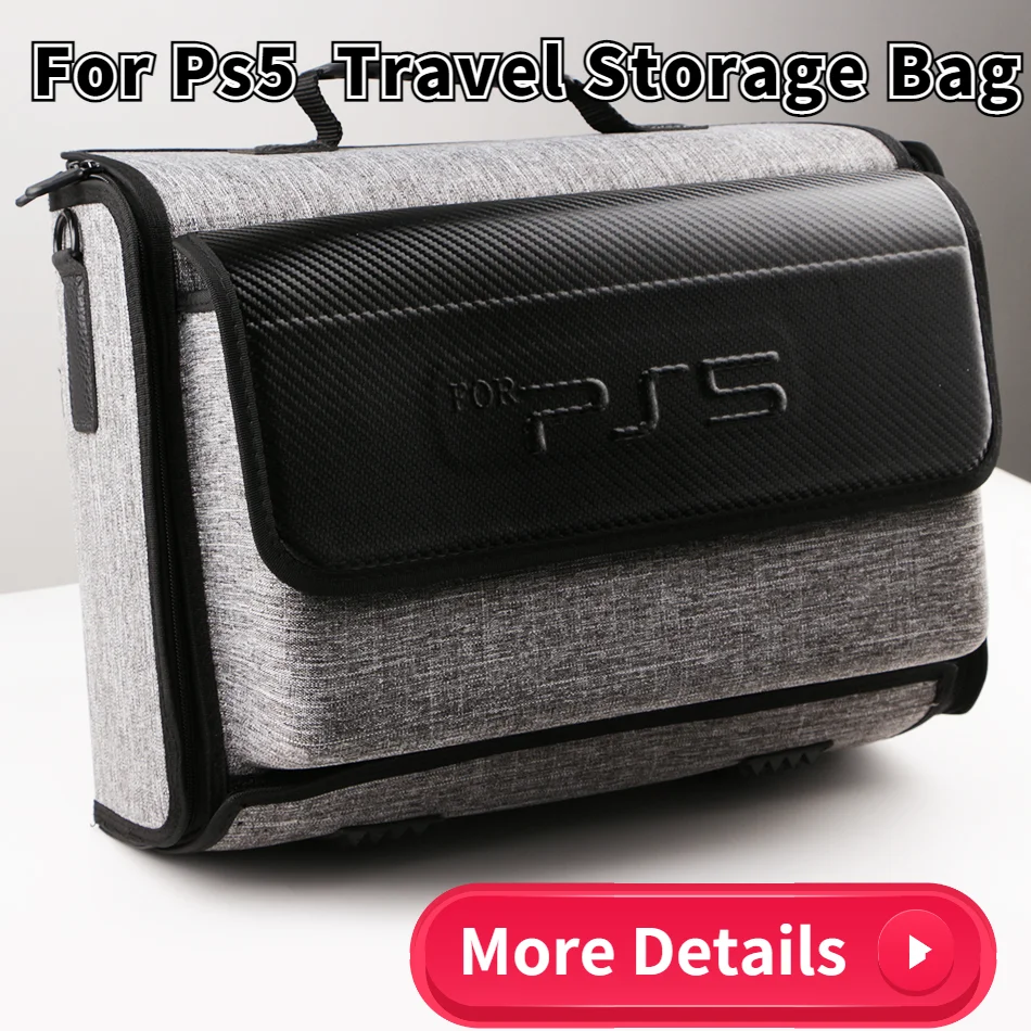 

For PS5 Console Protective Luxury Bag Adjustable Handle Bag For Playstation 5 PS5 Travel Carrying Case Travel Storage Handbag
