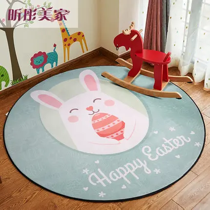 HUAMAO Мультяшные животные круглый коврик для гостиной Детская спальня коврики и ковры компьютерный стул напольный коврик ковровое покрытие для раздевалки - Цвет: 14