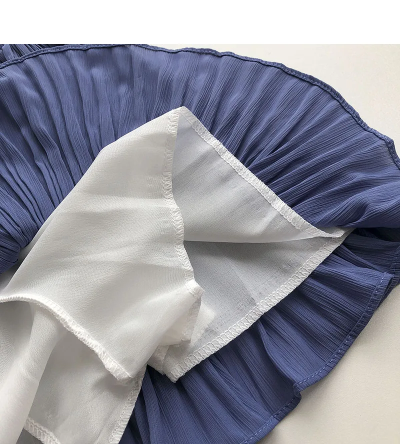 

Summer women's Korean all-match anti-glare high-waist A-line pleated skirt