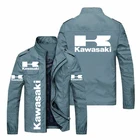 Осень 2021, мужские куртки Kawasaki с принтом логотипа, зимние пальто, модная ветровка, рабочая одежда на заказ, уличная одежда, мотоциклетная куртка