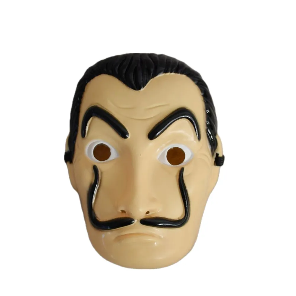 

Короткая маска Сальвадора Дали, 10 шт., крутые маскарадные маски для Хэллоуина, бумажный дом, бумажный дом, La Casa De Papel, маска для косплея