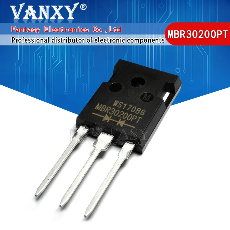 

Диод Шоттки MBR30200PT TO-247 MBR30200 TO247 MBR30200PTG TO-3P 40A 100 в, 5 шт.