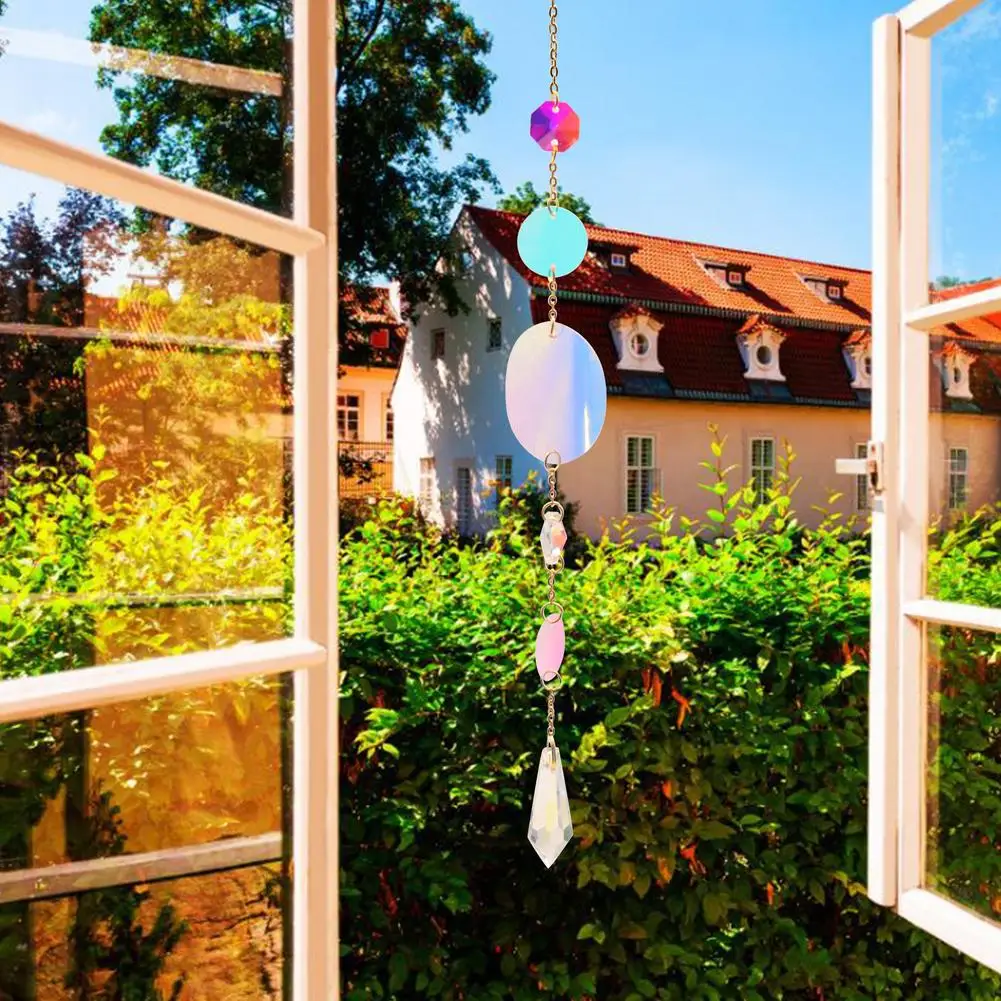 

Moonlight Pendant Crystal Light Prism Car Hanging Wind Chime Sun Catcher Window Hanging Pendant Prism Decor Car Hanging