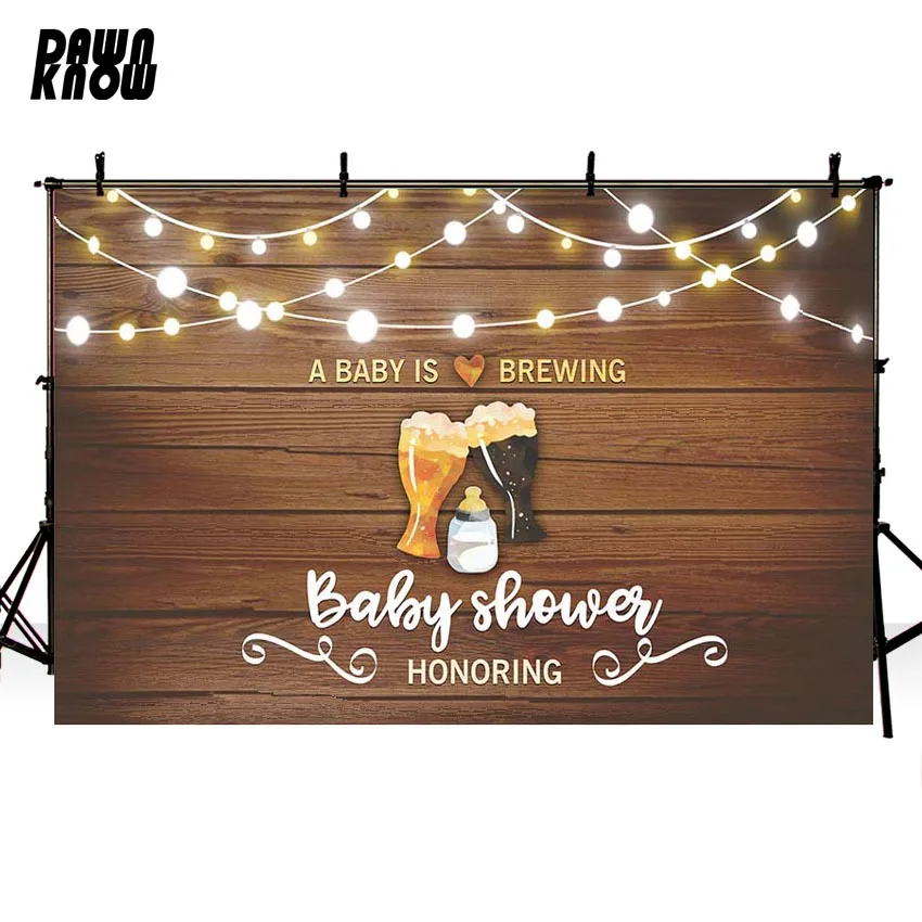 

DAWNKNOW Wood Wall Vinyl Photography Background For Newborn Beer Photo Shoot Backdrop For Birthday Party Photo Studio G903