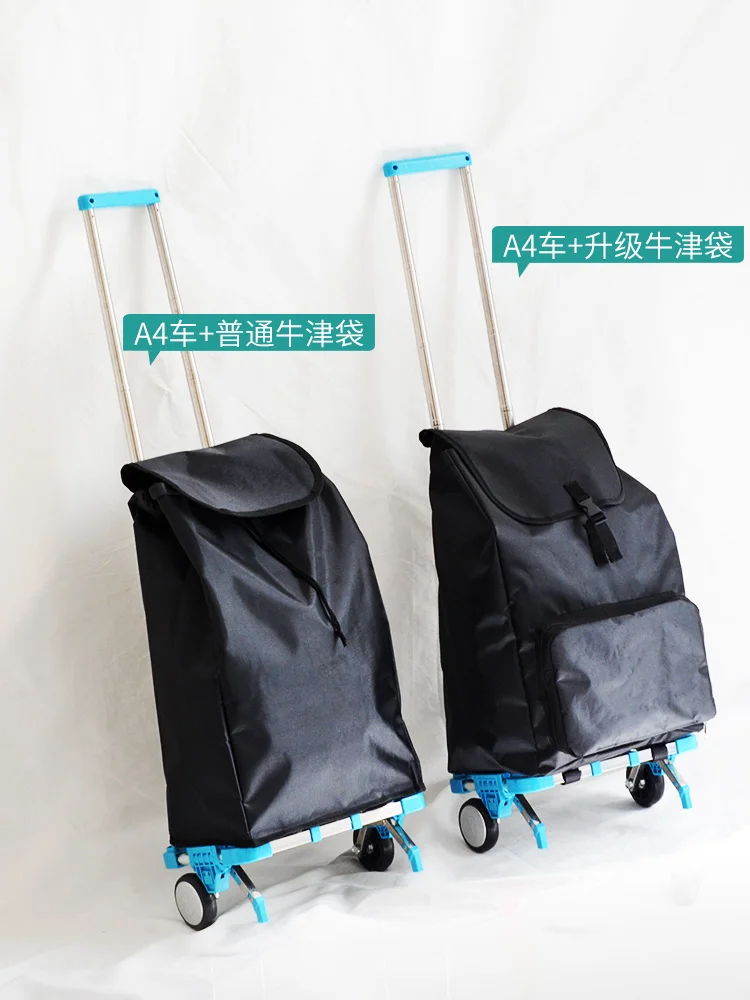 

Foldable Portable Hand Buggy Mini Shopping and Shopping Luggage Trolley Household Pulling Trailer Carrying Luggage Lever Car