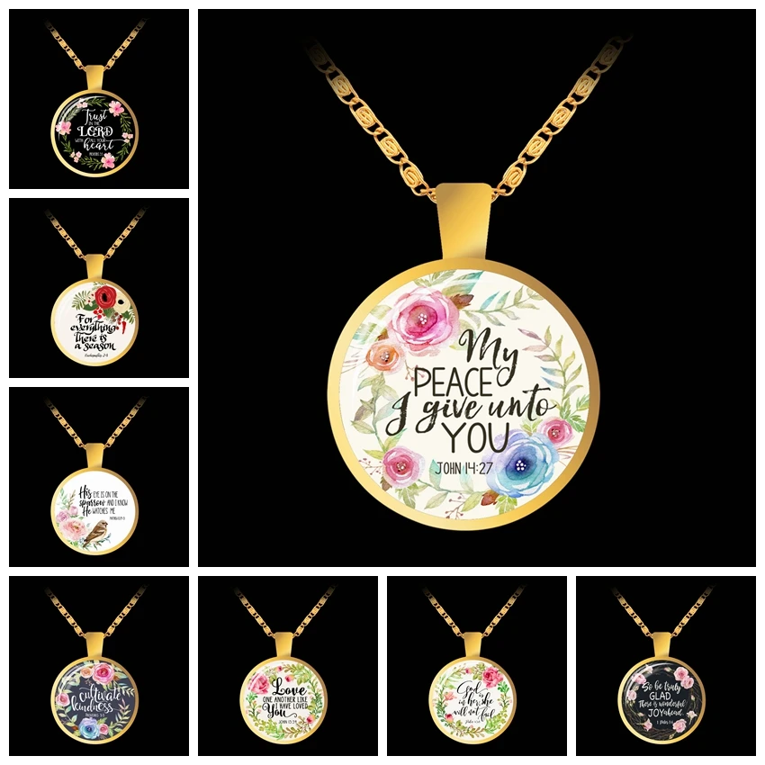 Библия сюжет всегда радость вдохновляющие цитаты подвеска ожерелье золотой цвет
