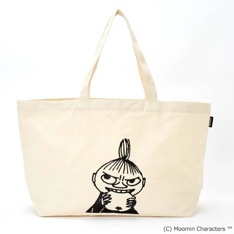 Большая Холщовая Сумка для покупок Moomins Сумка-тоут шоппер на молнии сумка