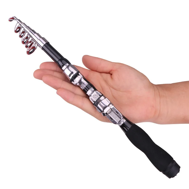 

1m-2.3m FRP Super Hard Mini Pocket Size Telescopic Ice Fishing Rod Ultra Light Travel Fish Rod Rivers Lakes Sea Fishing Pole