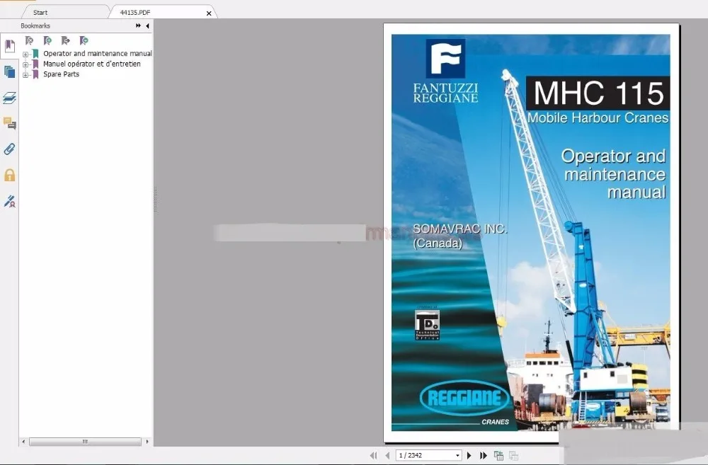 Fantuzzi Harbnour Cranes Operator Maintenance Manual Hydraulic and Electrical Schematic | Автомобили и мотоциклы