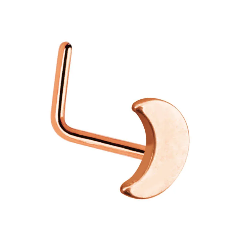 Модные кольца в нос из нержавеющей стали 8 шт./лот L-образная форма Шпилька для