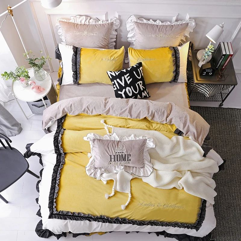 4 шт. фланелевые пододеяльники и юбка | Дом сад