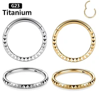 f136 titanium piercing hoop diameter 8mm to 12mm16g hinged nose clicker segment nose ring hoop helix cartilage tragus jewelry