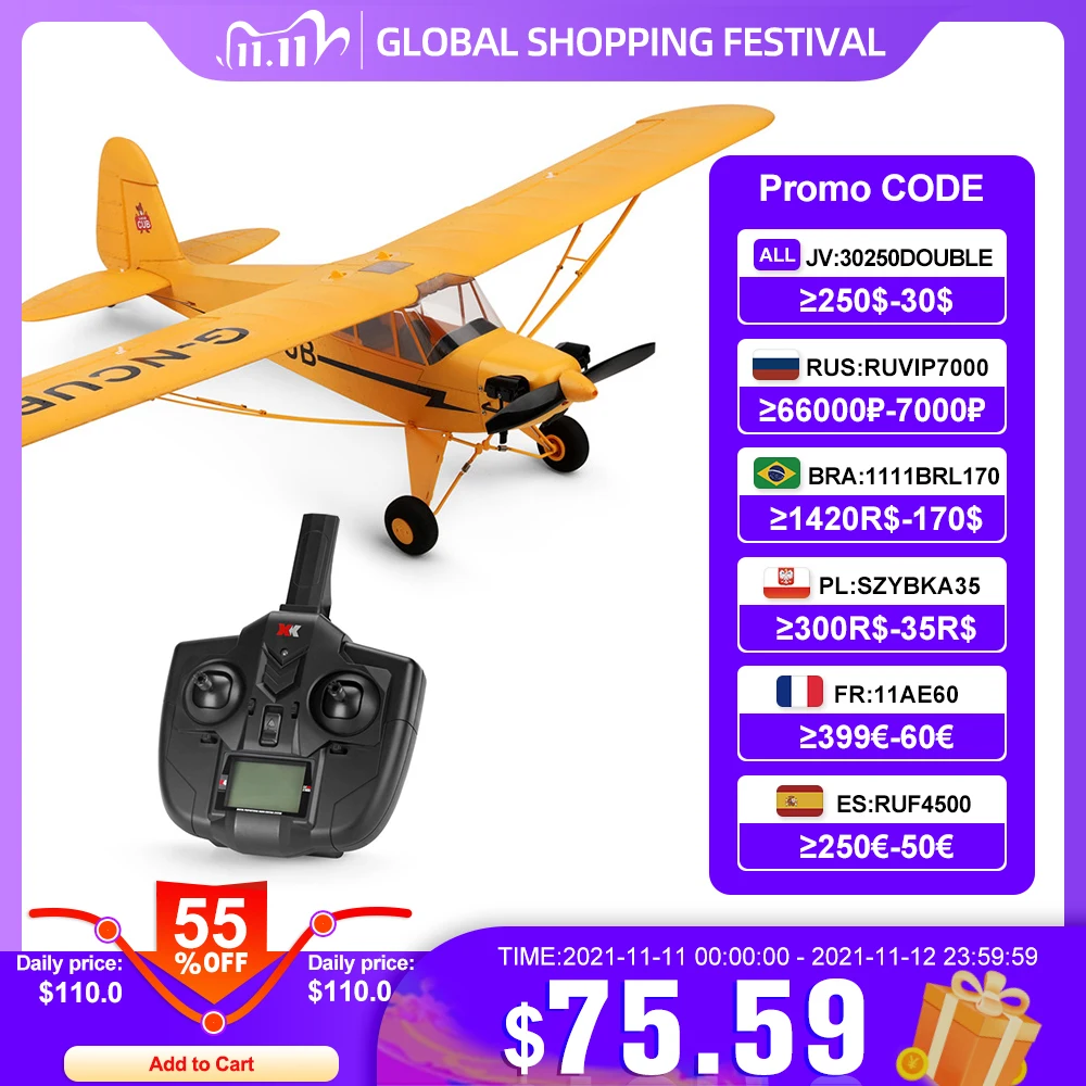 

XK A160 RTF EPP RC Drone Remote Radio Controlled Aircraft Model RC Airplane Foam Air Toy Plane 3D/6G System 650mm Wingspan Kit