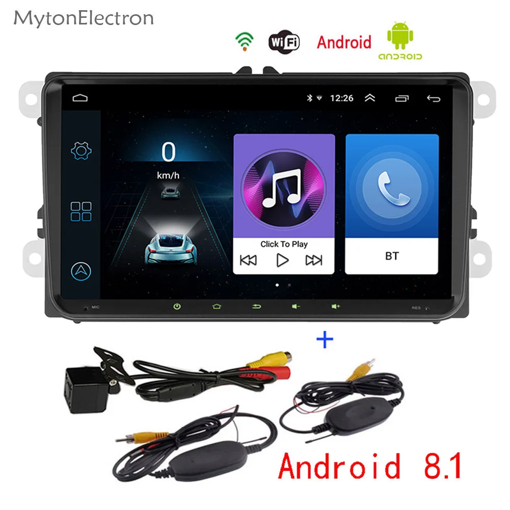 " Android 8,1 автомобильный радиоприемник gps навигатор для Volkswagen Skoda Octavia golf 5 6 touran passat B6 polo tiguan yeti rapid multimedia