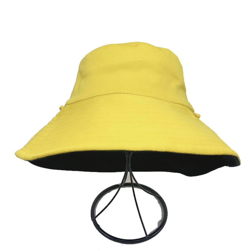 

New big edge fisherman hat summer solid outdoor sun protection versatile sunshade hat tidal Korean double basin hat