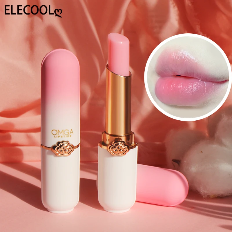 

ELECOOL Pink Lip Balm Color Changing Moisturizing Lip Gloss Natural Long Lasting Lip Stick Lip Glaze Lip Makeup Lip Care Oil