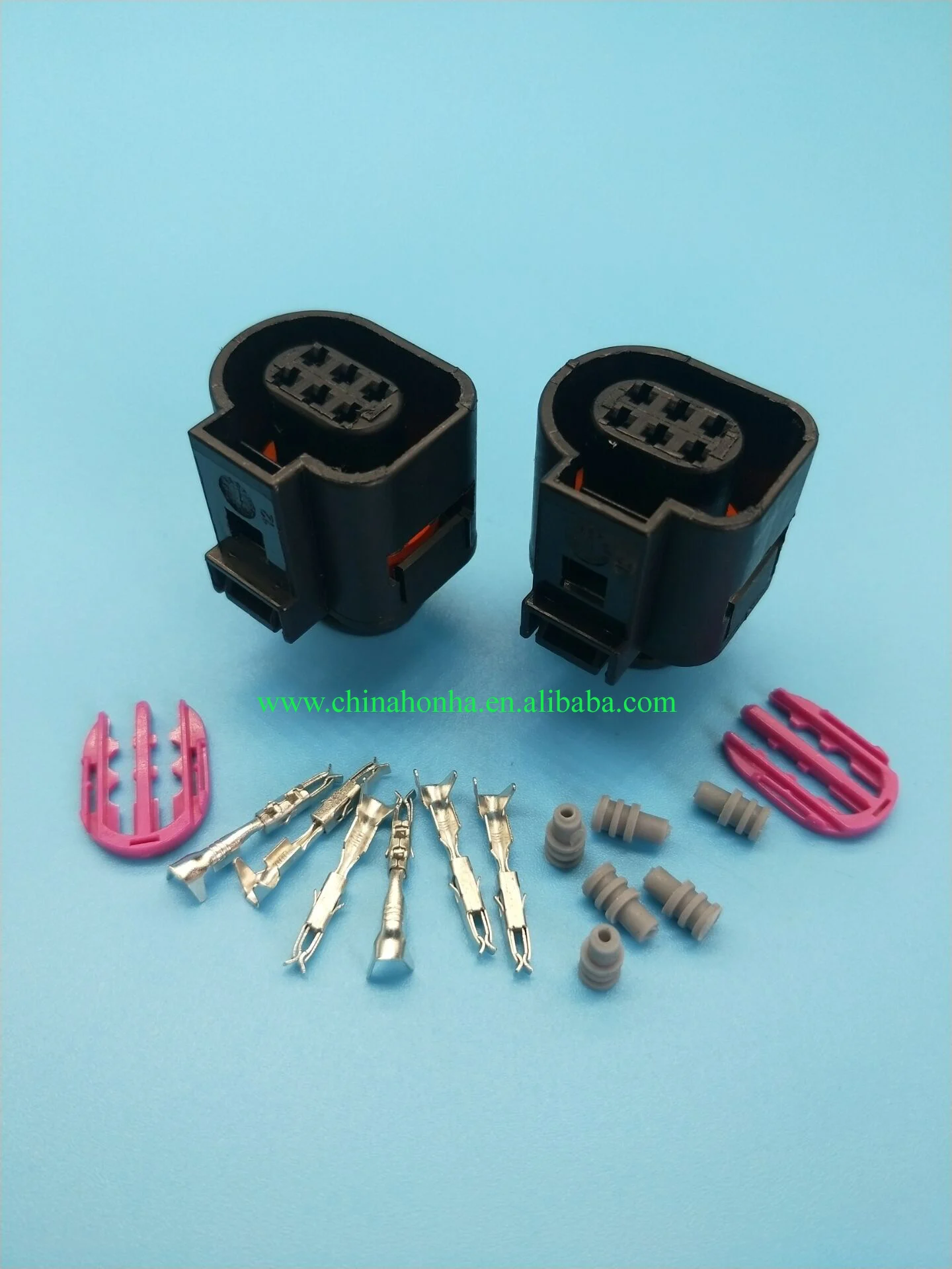 

2 шт. 1,5 мм автомобиль connectorThrottle тела Пигтейл-подключение Plug 1J0973713 15 см провода