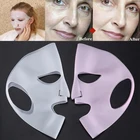 Силиконовая маска V-образной формы для лица укрепляющая подтяжка гель увлажняющий против морщин предотвращает испарение уход за кожей многоразовая