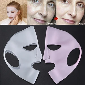Силиконовая маска V-образной формы для лица укрепляющая подтяжка гель увлажняющий против морщин предотвращает испарение уход за кожей многоразовая