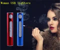 Сильный огонь двойной дуги USB перезаряжаемые зажигалки курительная трубка прикуриватель цилиндрический алмаз Windpro зажигалки