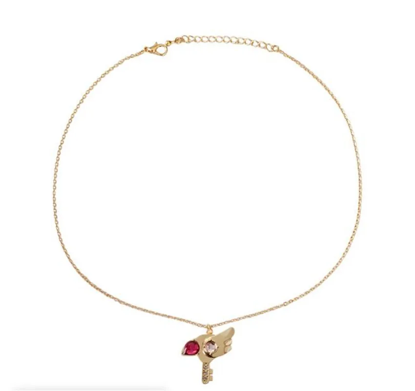 Аниме Card Captor Sakura clear ожерелье с кулоном в форме игральных карт Clow волшебная