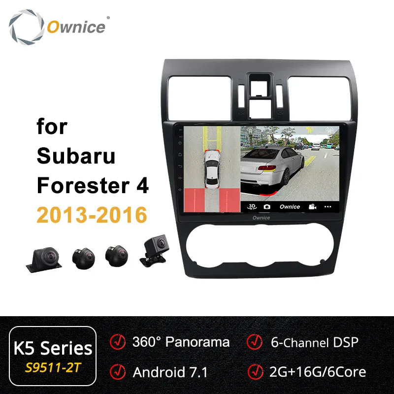 S9511-2 K5 Ownice 360 Panorama 4G Android 9,0 k3 k5 k6 автомобильный dvd-плеер для Subaru WRX Forester 2013 gps Navi DSP оптический - Цвет: S9511-2 K5
