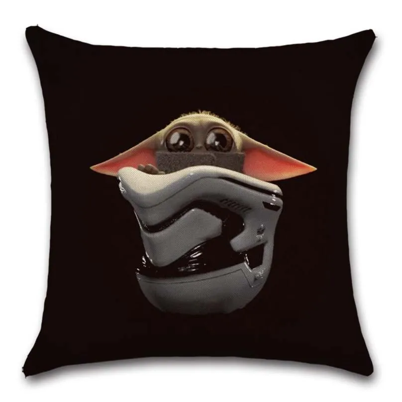 Симпатичная наволочка из полиэстера и льна с принтом для детского ТВ-шоу