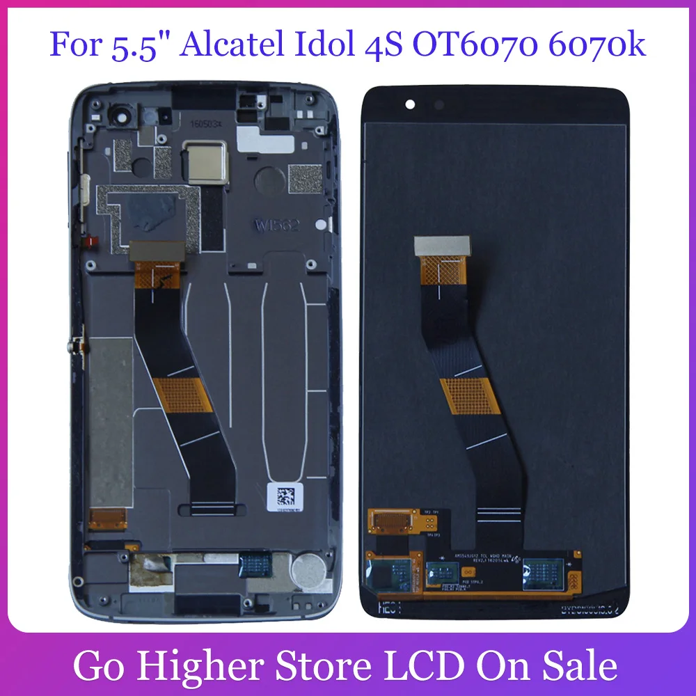AAA ЖК-дисплей для 5 &quotAlcatel Idol 4S OT6070 6070 к 6070y Дисплей планшета Экран дигитайзер